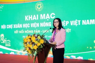 Khai mạc Hội chợ Xuân Học viện Nông nghiệp Việt Nam “Kết nối nông sản - Lan tỏa Tết Việt”