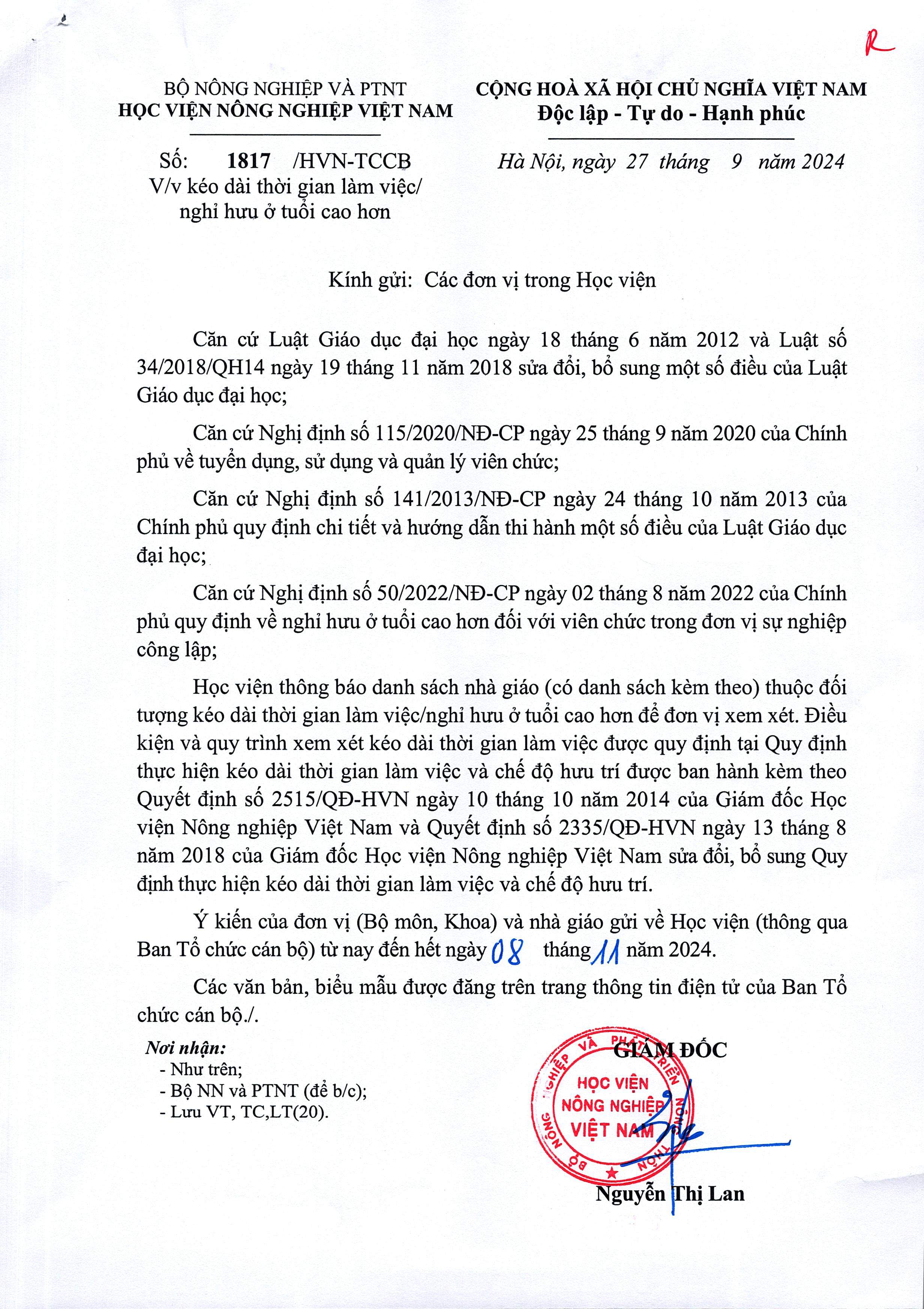 2024 09 27 so 1817 thong bao keo dai thoi gian cong tac 2025